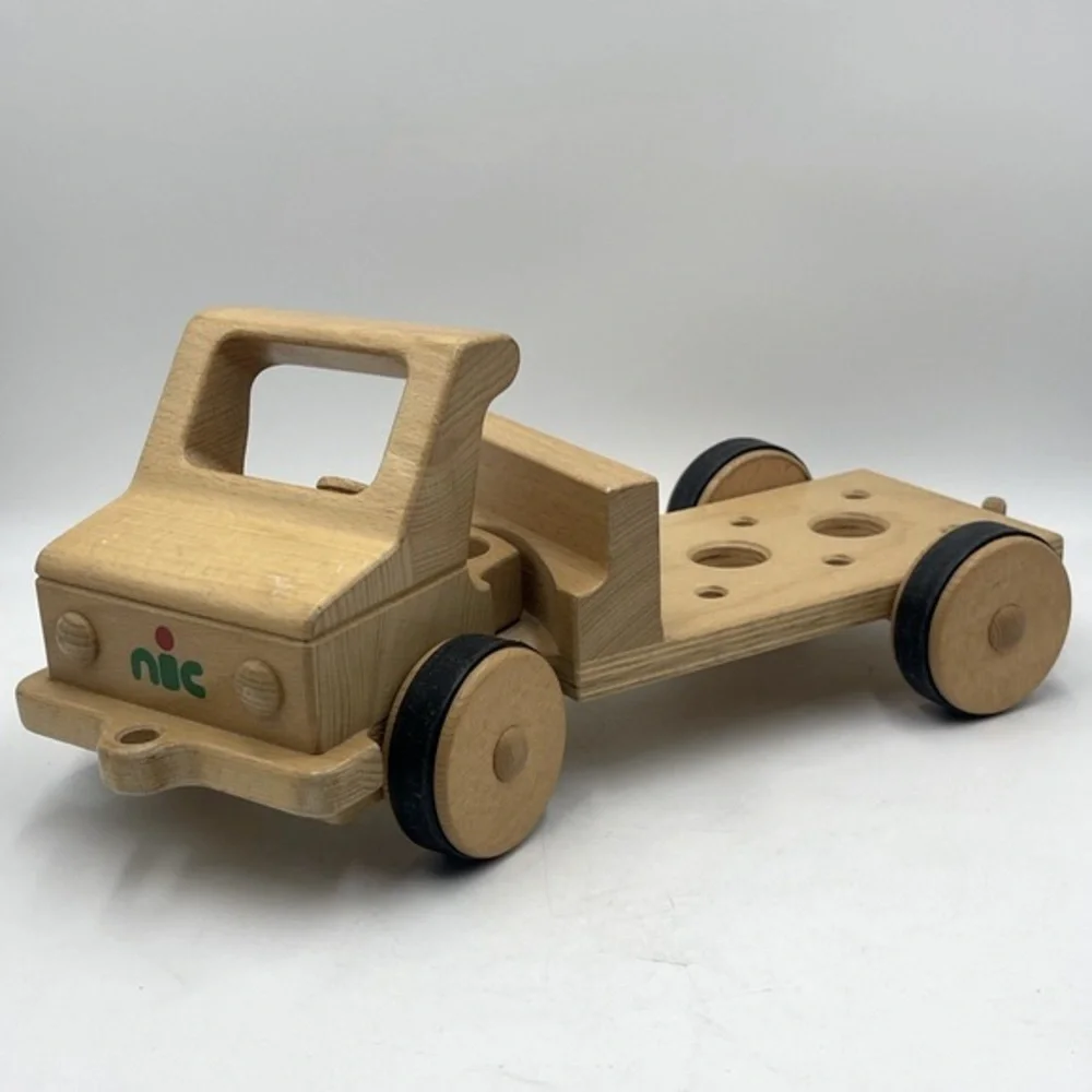 NIC “Creamobil” Beechwood Wooden Truck Base Model-Long: Manufactured in Germany